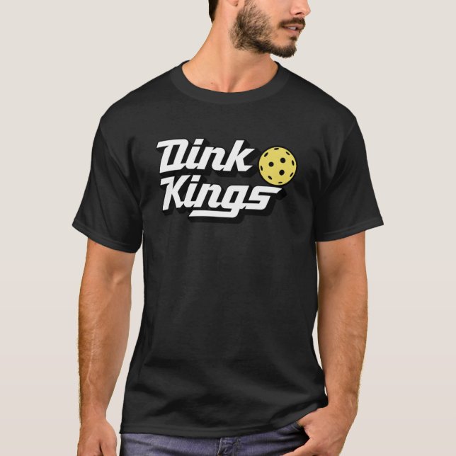 Dink Kings  Cute Pickleball Team 80s Pickle Ball R T-Shirt (Front)