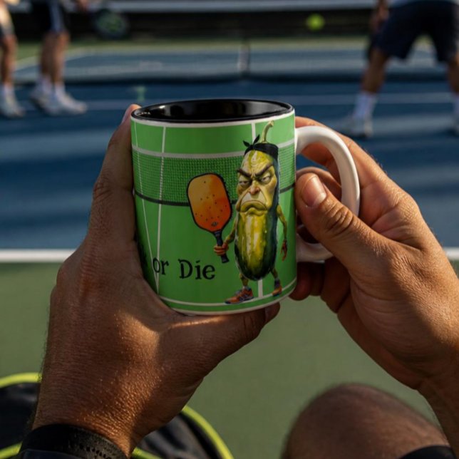 Dink or Die Funny Dill Two-Tone Coffee Mug (Creator Uploaded)