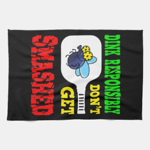 Dink Responsibly - Funny Pickleball Kitchen Towel