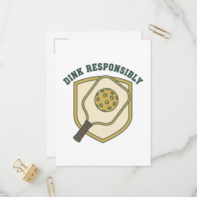  Dink Responsibly Invitation Postcard (Front/Back In Situ)