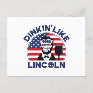 Dinkin Like Lincoln Holiday Postcard