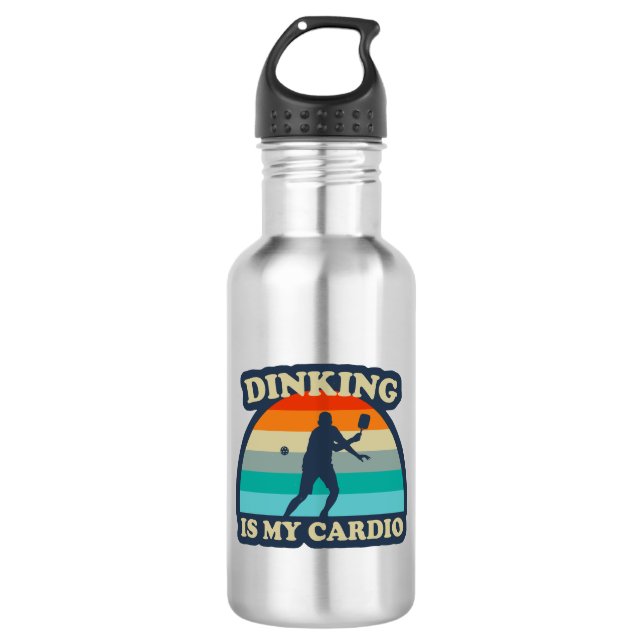 Dinking Is My Cardio Pickleball 532 Ml Water Bottle (Front)