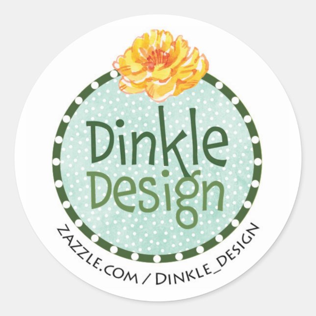 Dinkle Design  Classic Round Sticker (Front)