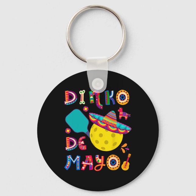 Dinko De Mayo Funny Cinco De Mayo Funny Picklebyll Keychain (Front)