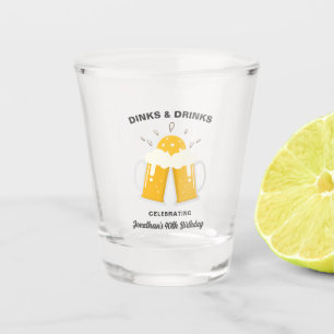 Dinks & Drinks Beer Mugs Clinking Pickleball Shot Glass