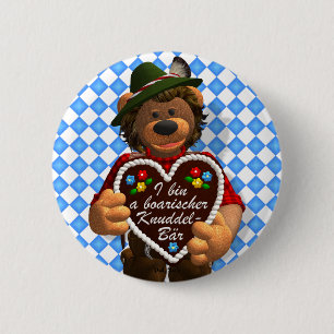 Dinky Bears Bavarian Cuddle Bear 2 Inch Round Button