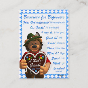 Dinky Bears Bavarian for Beginners Business Card