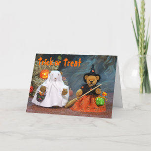 Dinky Bears Ghost & Witch Card