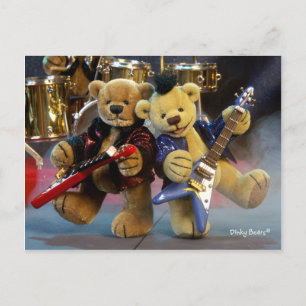 Dinky Bears: Guitar Duet Postcard