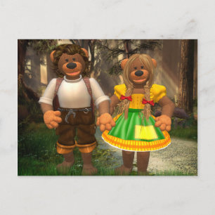 Dinky Bears Hansel and Grethel Postcard