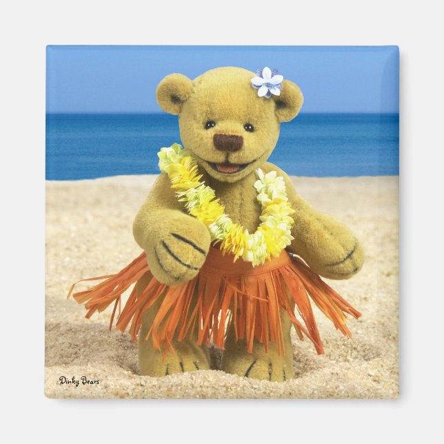 Dinky Bears Hula Dancer Magnet (Front)