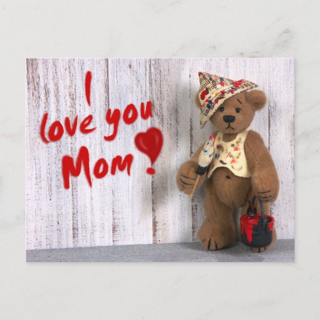 Dinky Bears: I love you Mom Postcard (Front)