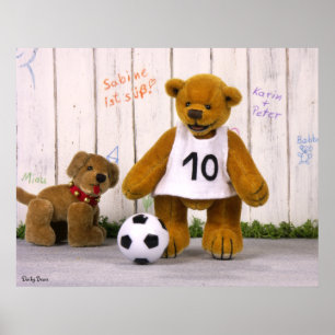 Dinky Bears Little Soccer Player Poster
