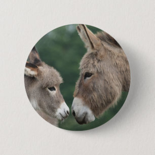 Dinky donkey 2 inch round button