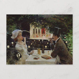 Dinner at Les Ambassadeurs, c.1882 Postcard