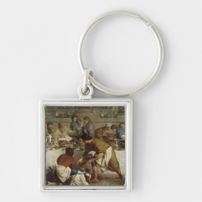 Dinner at the House of Simon, 1737 Keychain (Front)