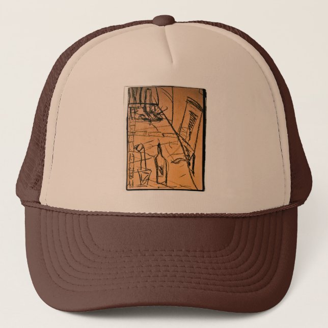 dinner bottle trucker hat (Front)