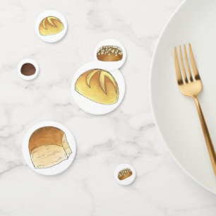 Dinner Bread Rolls Bun in the Oven Baby Shower Confetti