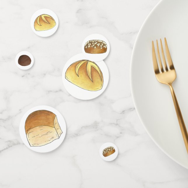 Dinner Bread Rolls Bun in the Oven Baby Shower Confetti (Group)