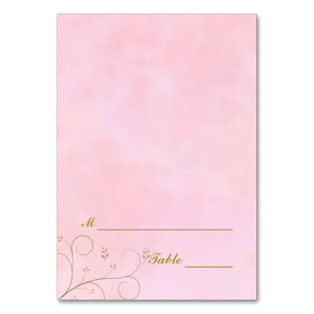 Dinner Celebration Table Place Cards | Pink Set (Front)