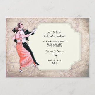 Dinner & Dance Party Vintage Invitation