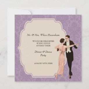Dinner & Dance Party Vintage Invitation