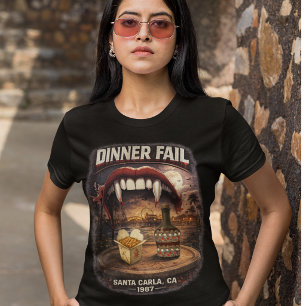 Dinner Fail Women's Bella+Canvas Slim Fit Dark T-Shirt