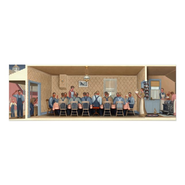 Dinner for Threshers by Grant Wood Photo Print (Front)