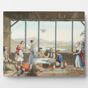 Dinner held at Delphi in honour of the painter by Plaque