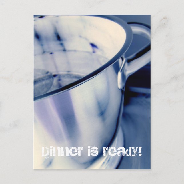Dinner is ready invitation postcard (Front)
