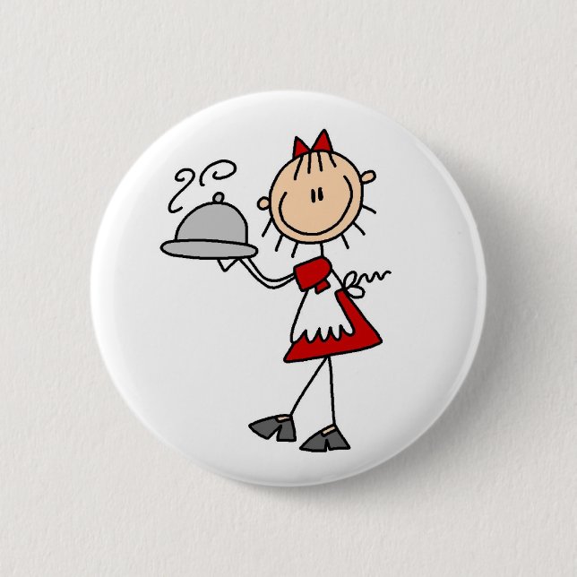 Dinner is Served 2 Inch Round Button (Front)