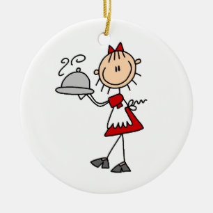 Dinner is Served Ceramic Ornament