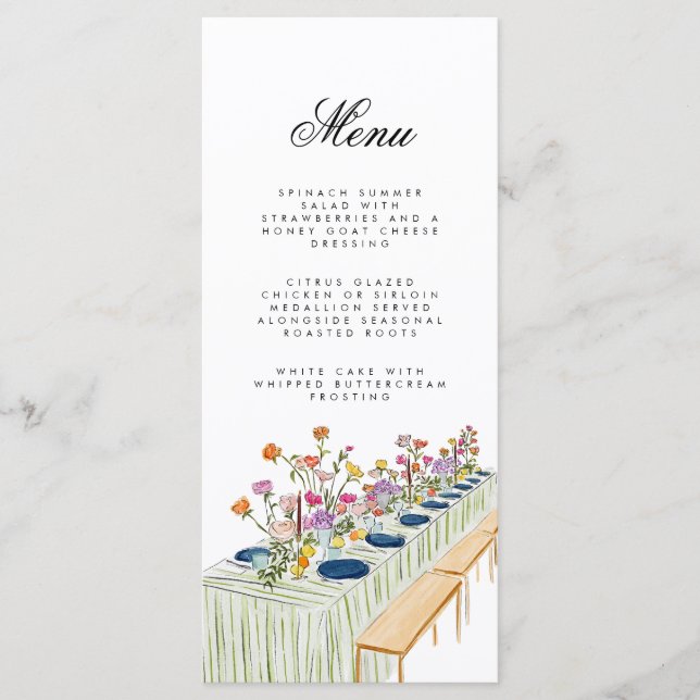 Dinner Menu | Poppy + Patrick (Front)