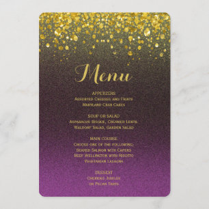 Dinner Menu   Purple and Gold