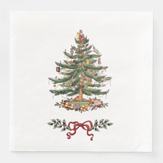 Dinner napkins with Christmas decorations (Front)