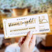 Dinner Night Gift Voucher Certificate