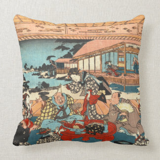 Dinner Party 1840 Throw Pillow