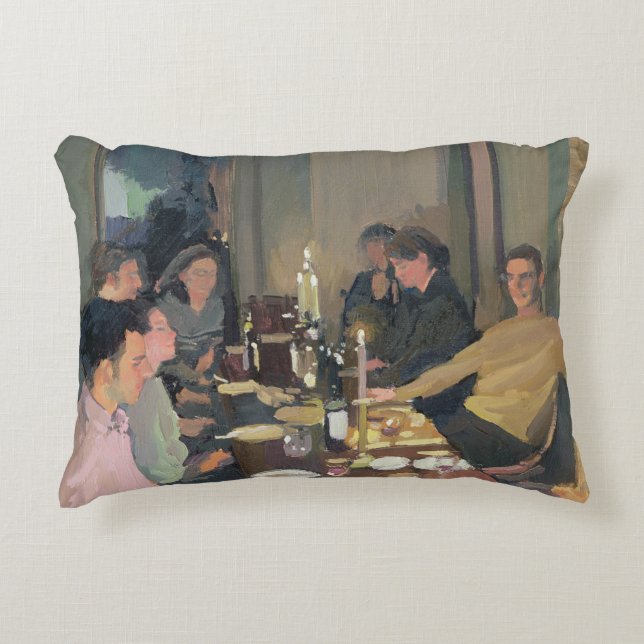 Dinner Party Accent Pillow (Front)