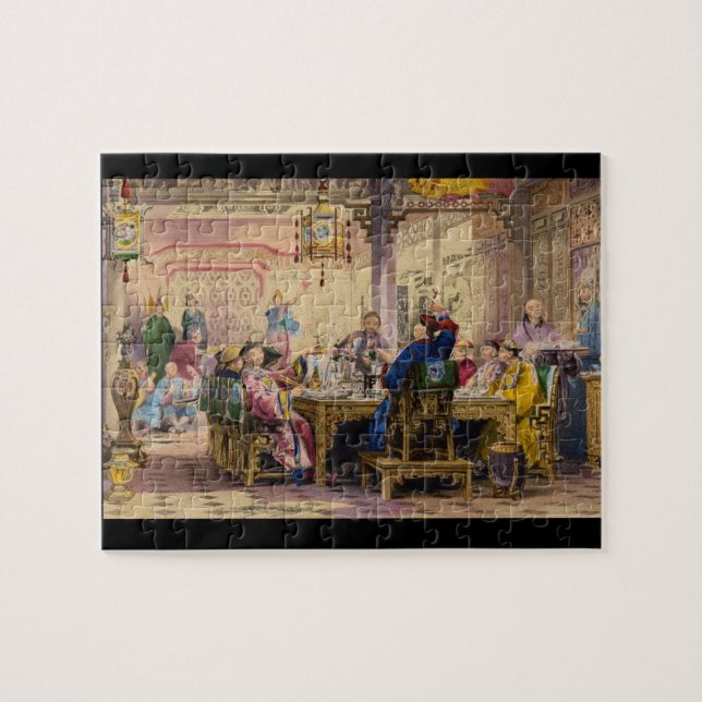 Dinner Party at a Mandarin's_Engravings Jigsaw Puzzle (Horizontal)