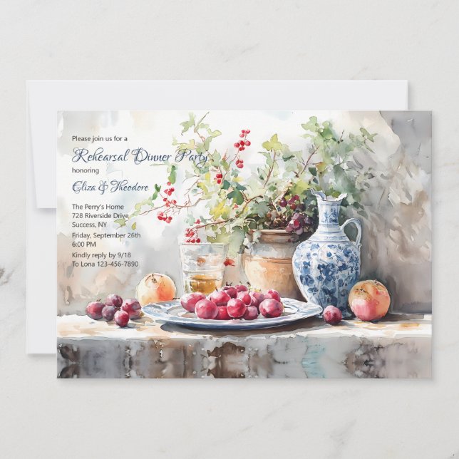 Dinner Party Elegance Invitation (Front)