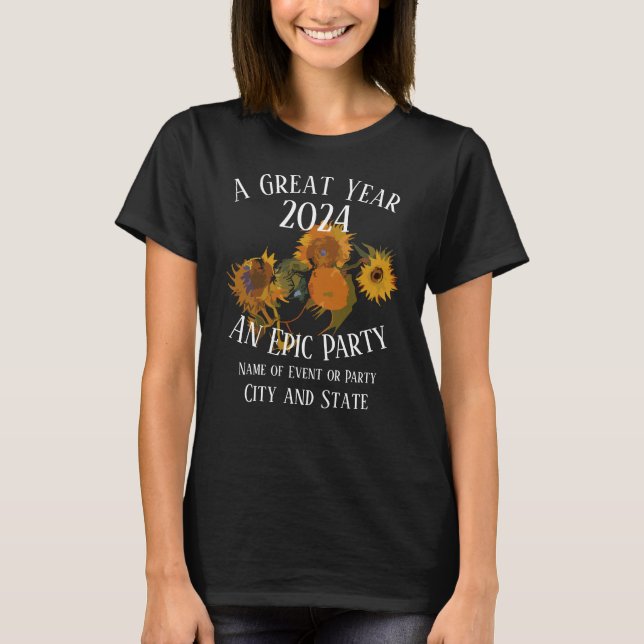 Dinner Party Holiday 2024 Cocktail Wine Cheese T-Shirt (Front)