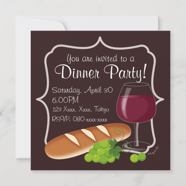 Dinner Party Invitation (Front)