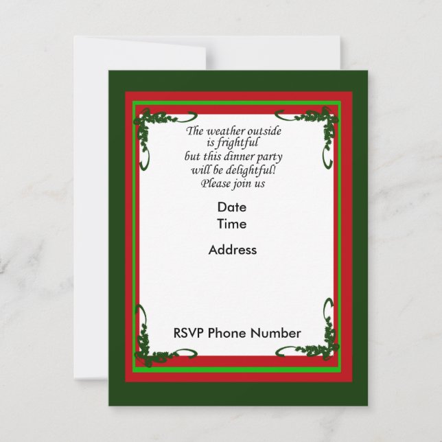 Dinner Party Invitation Card (Front)