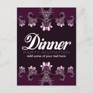 Dinner Party Invitation template Postcard