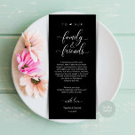 Dinner Place Setting Thank You, Classy Black Card<br><div class="desc">Share the love and show your appreciation to your guests, when they sit down at their seat and read this personalised charming thank you place card. It's a wonderful way to kick off your special day celebration! This card is sure to set the tone for an unforgettable event. The thank...</div>