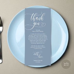 Dinner Place Setting Thank You, Modern Script Card
