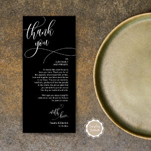 Dinner Place Setting Thank You, Modern Script Card