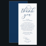 Dinner Place Setting Thank You, Navy Blue Card<br><div class="desc">This is the Modern calligraphy, in Black font, Place Setting Thank You Cards. Share the love and show your appreciation to your guests, when they sit down at their seat and read this personalised charming thank you place setting card. It's a wonderful way to kick off your special day celebration!...</div>