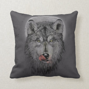 Dinner time (dark version) throw pillow