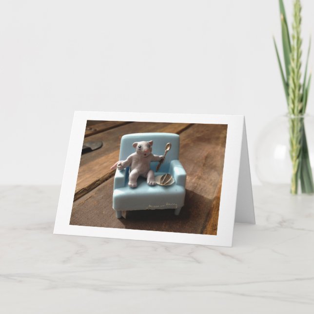 Dinner Time for a Little Mouse Card (Front)